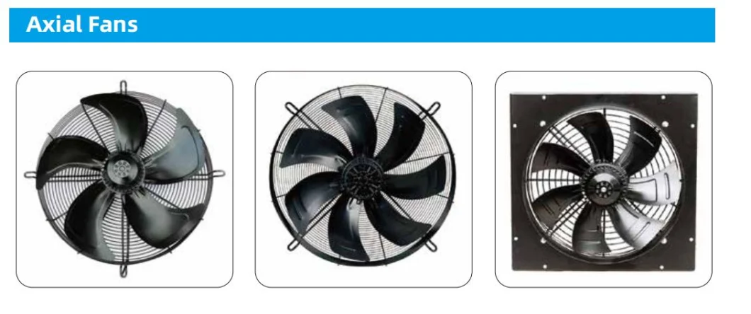350mm AC Voltage Metal Blades Capacitor Motor Axial Duct Fans