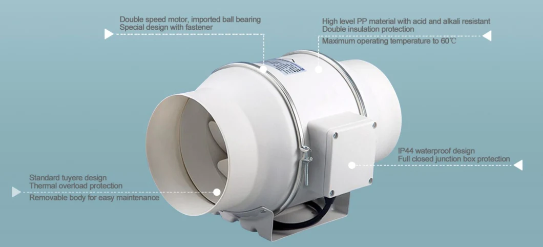 Ventilation Multi-Speed Circulation Inline Duct Pipe Exhaust Fan (SFP-150)